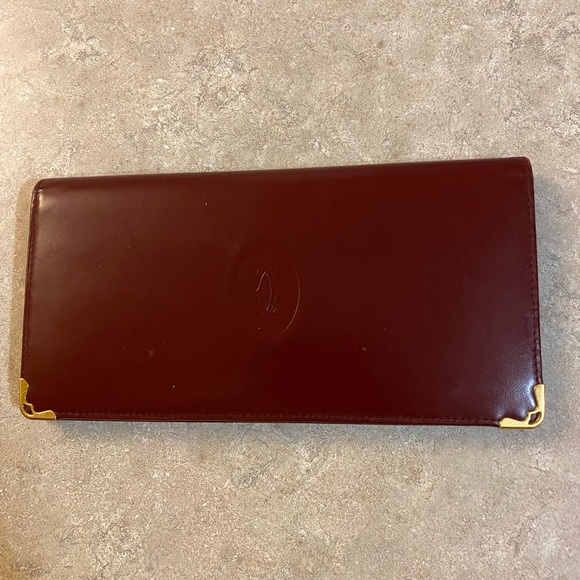 Cartier Authentic Vintage Bifold Wallet - authentication card & playing card - Picture 10 of 11